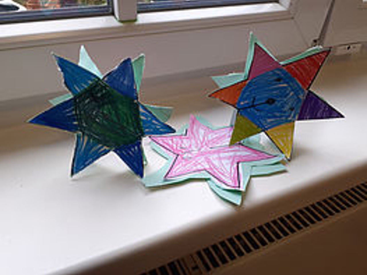 Bastelarbeit Sterne